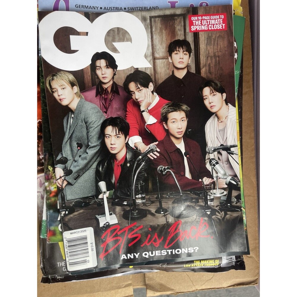 Lot Of 3 BTS - GQ MAGAZINE - BRAND NEW - MARCH 2026. Korean Pop